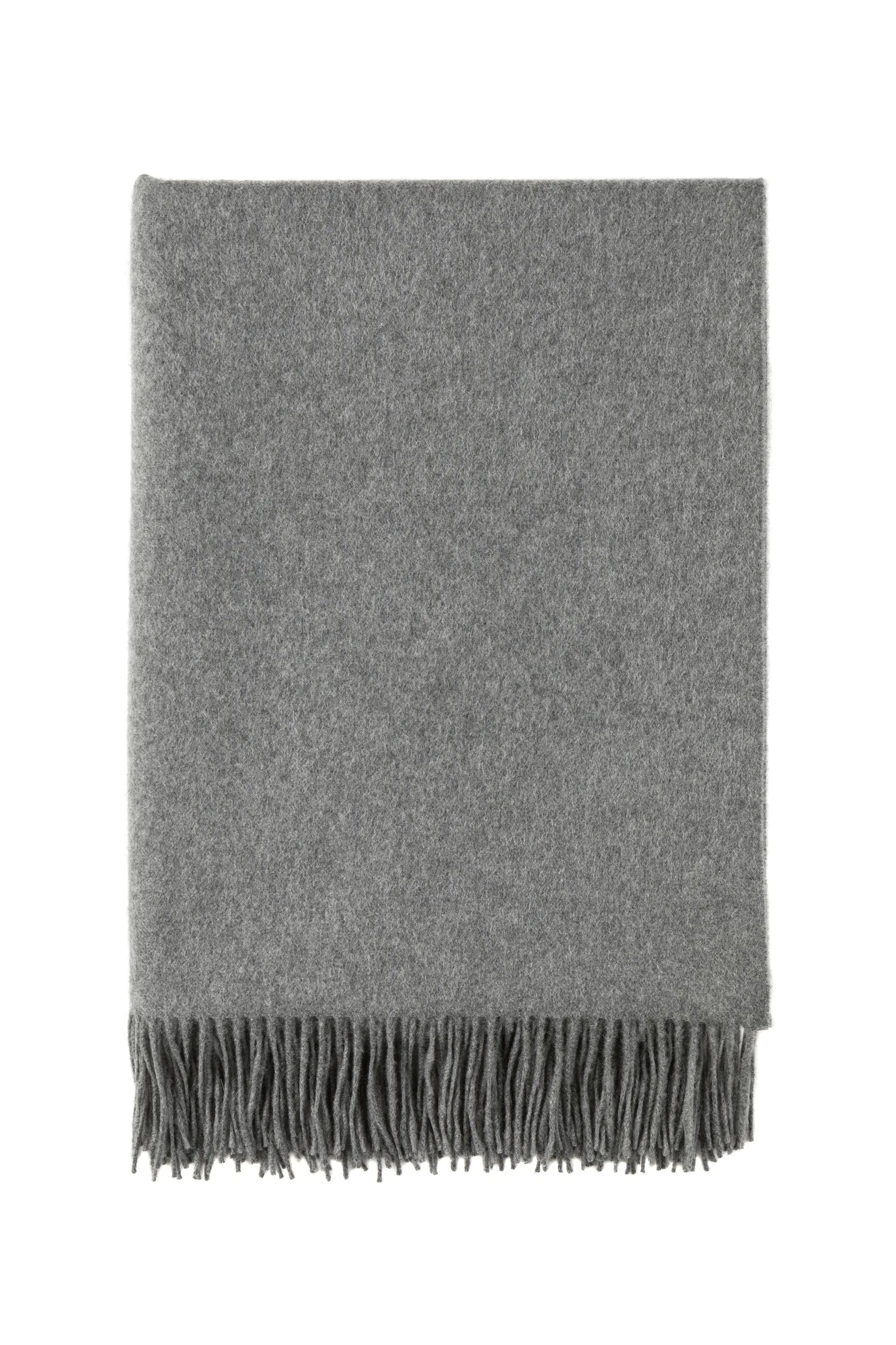 Johnstons of Elgin Blanket Collection Granite Plain Cashmere Throw on a white background WA000055HA0300ONE