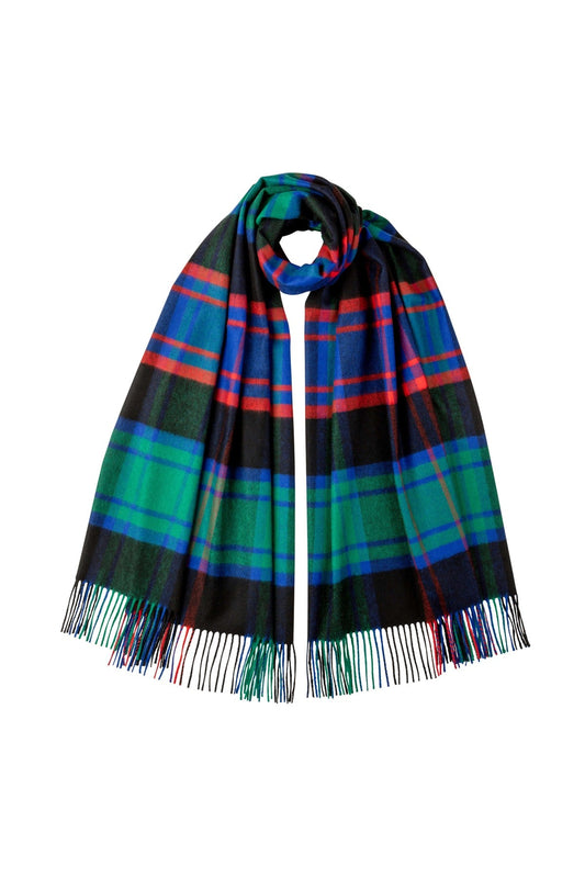 Johnstons of Elgin Tartan Cashmere Stole in Alexander Hunting WA000056KU0103