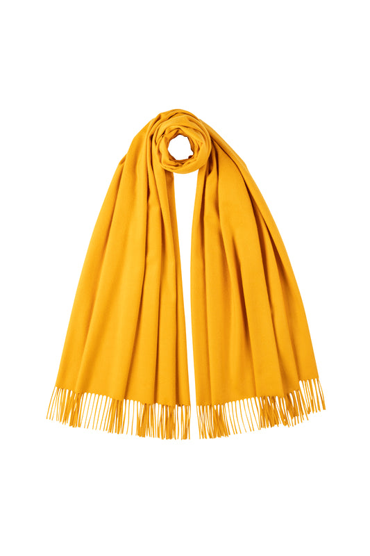 Johnstons of Elgin Yellow Amber Cashmere Stole WA000056SF4149ONE