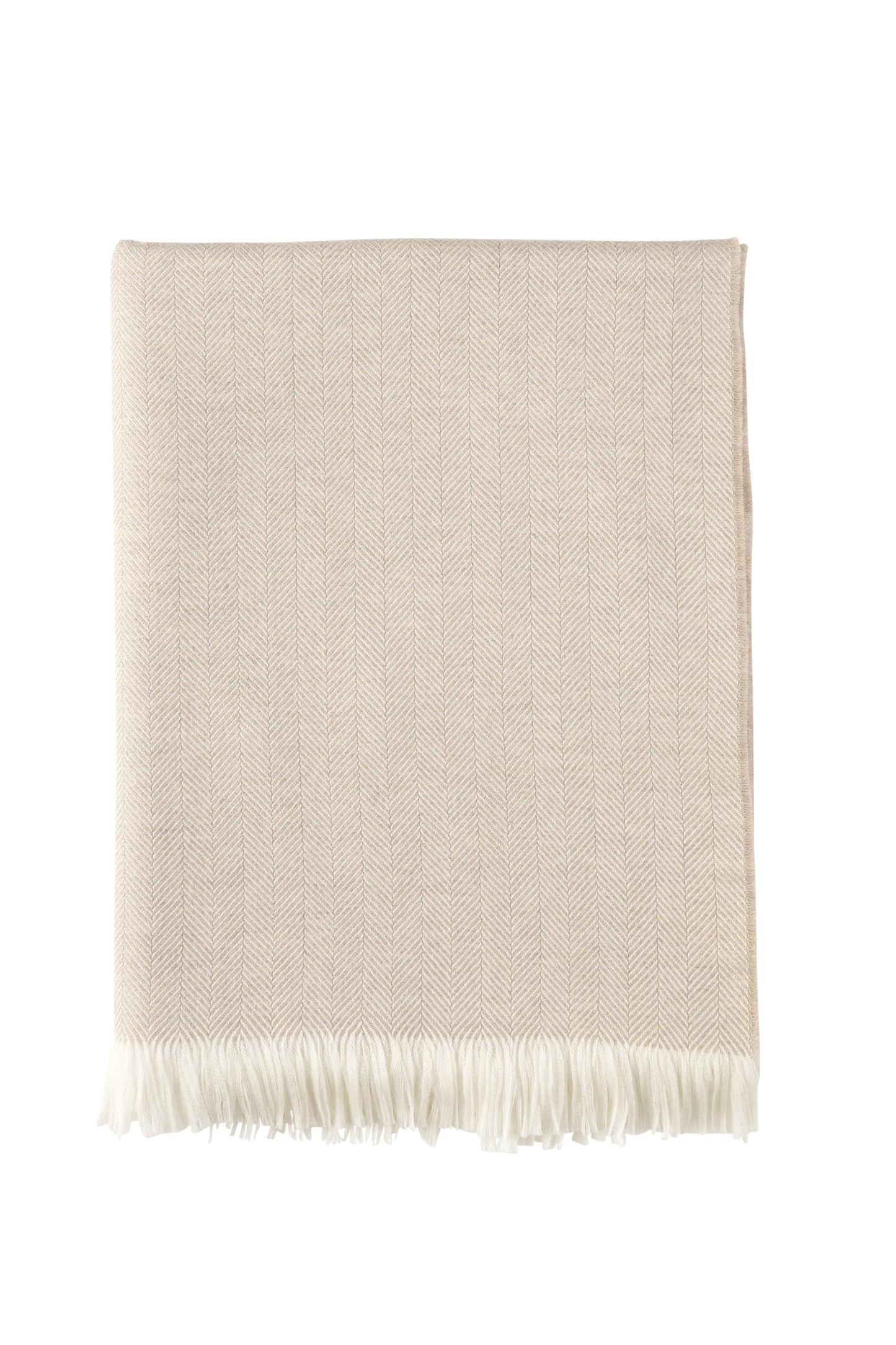 2025 Johnstons of Elgin Interiors Collection Brown Fawn Herringbone Merino Throw on a white background  WD000010RU5840N/A