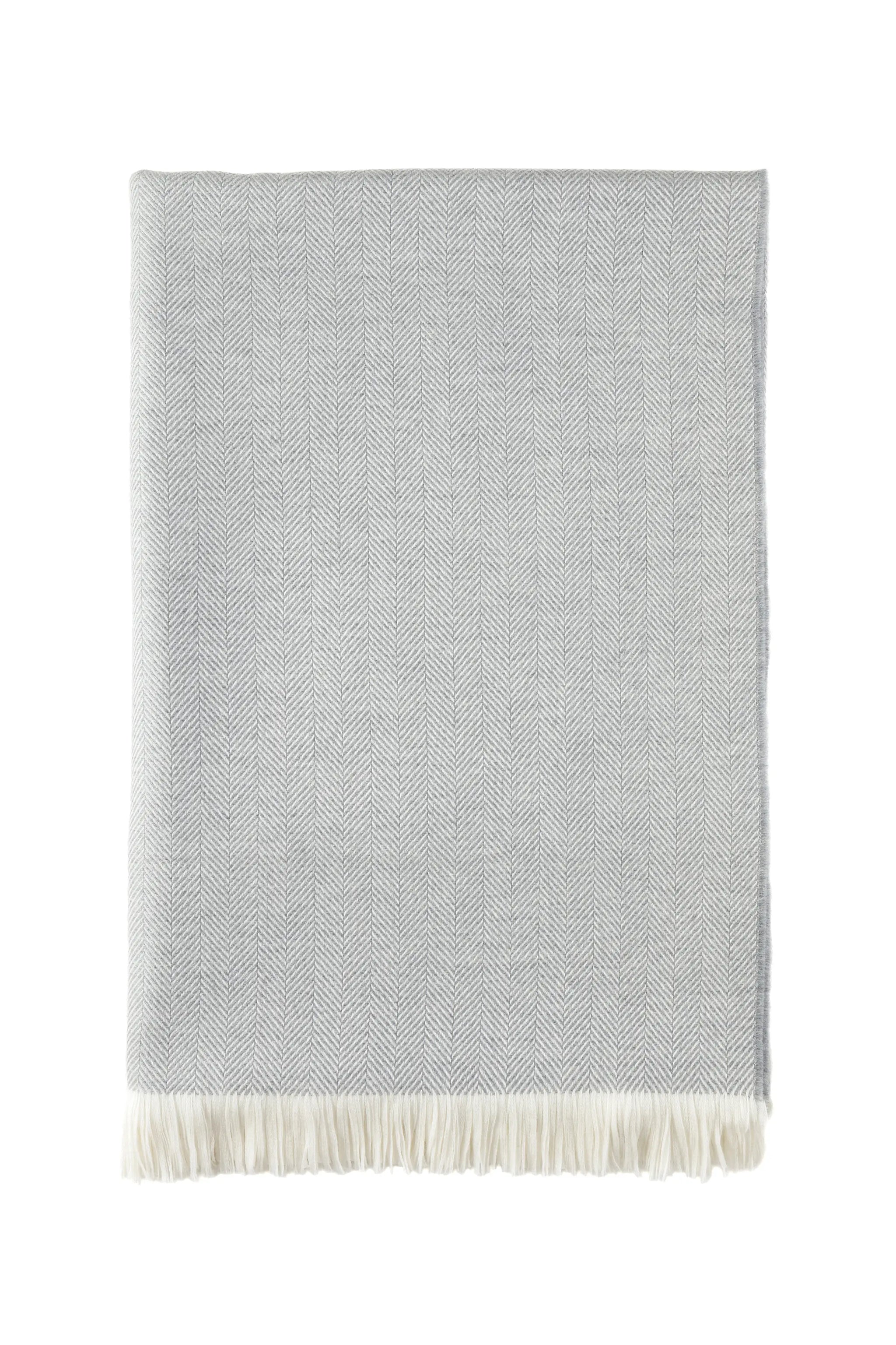 Herringbone Merino Bed Throw Mist